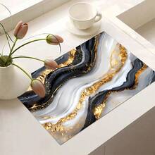 (Hot !!) 1pc 2D Marble Pattern Flat Stove Protector Mat And Non-Slip Heat-Resistant Rubber Stove Cover Mat Suitable For Induction Cooktop, Glass Cooktop And Multi-Function Scratch-Resistant Mat, Also Best Choice For Oven, Washing Machine, Dryer And Kitchen Decoration. - Multicolor - View 11