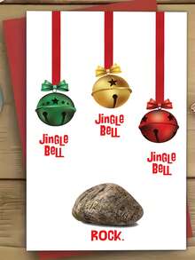 1pc Humorous Christmas Card For Friend, Coworker – Novelty Illustration, Holiday Laughs, Thickened, With Envelope - A - View 2