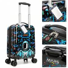 5pcs/Set 16-Inch Kids Luggage Set, Hard Shell Suitcase With Spinner Wheels, Boys Carry-On Luggage, Toddler Travel Trolley Suitcase - 5-piece Luggage Set - View 5