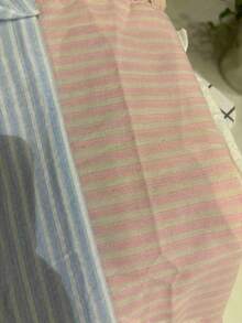 1pc/2pcs/6pcs French Blue & White Striped Floral Lace Edged Placemats, Delicate Ruffle Trim Tablecloth, Dust Cover - Multicolor - View 11