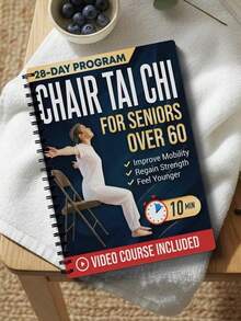 2/1pc "Elderly Tai Chi Chair Guide: Suitable For 60+ Years Old" - 28-Day Gentle Daily Training Plan, Spiral-Bound Seated Exercise Manual, Suitable For Balance Training, Fall Prevention, Strength And Flexibility Improvement, Low-Impact Chair Fitness Method - Multicolor - View 19