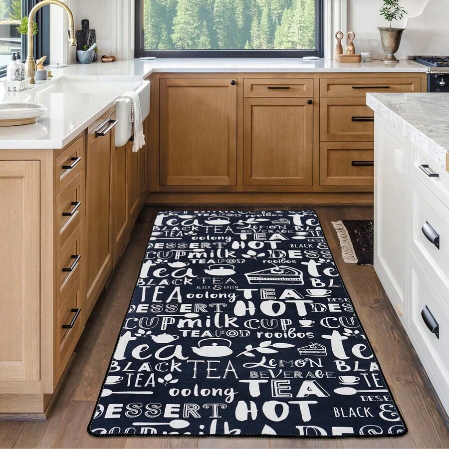Chilai Home Washable Kitchen Rug, Non Slip Runner Rug, Modern Kitchen Carpet, Soft Runner Rug Kithcen, Made In Türkiye, Kitchen Runner Rug - White - View 1