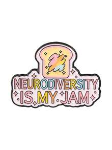 Neurodiversity Quote Enamel Pins, Colorful Slogan Brooch, Toast Star Badge For Backpack Clothing Decoration - Multicolor - View 13
