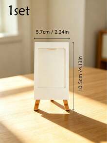 White Mini Instant Photo Frame, Easel-Style Photo Display Stand, Reusable Desktop Photo Decor, Versatile Desktop Decoration For Multiple Occasions, Ideal Gift For Friends, Family And Classmates, Perfect For Birthdays, Anniversaries And Holidays - 3-inch - View 11