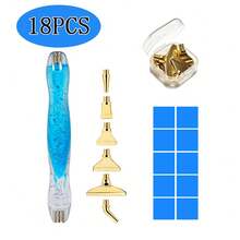 New Threaded Diamond Dot Drilling Tool, Multipurpose Stainless Steel Threaded Tip, Perfect For DIY Mosaic Embroidery Art Projects - A - View 12