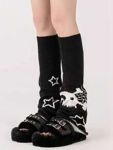 chuanwa(2) Women's Layering Leg Warmers, Solid Color, Thin, Elastic Slim Fit, Reversible - Multicolor - View 5