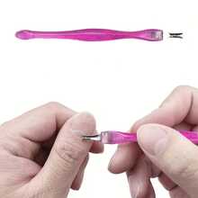 Nail Cuticle Pusher Dead Skin Remover V-Shaped Cuticle Pusher/50pcs - Hot Pink - View 5