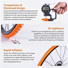 VXM 2pcs Mountain Bike TPU Inner Tubes 26" 27.5" 29" Bicycle Schrader Valve Ultra Lightweight Tires 1.95/2.6 - Orange - View 6