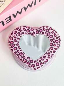 Mirror Leopard Print Heart Magnetic Phone Stand With Magnetic Ring, Phone Accessory, Compatible With MagSafe Magnetic Stand, Super Strong Adsorption, Desktop Telescopic Phone Stand, Use With Magnetic Ring For More Secure Grip - Multicolor - View 10