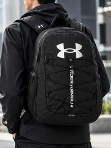 Under Armour UA Hustle 運動輕量戶外背包 中性款 訓練運動通勤包 1364181-001 - 黑色 - 查看 3