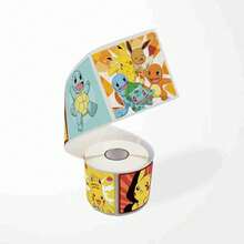 1set/500pcs Square Sticker Roll With Assorted Anime Characters. Vivid HD Printing, No Sticky Residue. Perfect For Crafts, Gift Sealing And Party Decorations.(Stochastic Style) - Multicolor - View 4