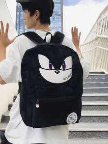 Hasbro Cartoon Sonic Plush Large-Capacity Backpack For Girls, Middle And High School Students, Fashionable And Versatile Bag  - Multi-color - View 8