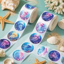 500pcs Ocean Jellyfish Doodle Stickers, Praise & Encouragement, Notebook & Laptop Decoration - M - View 1