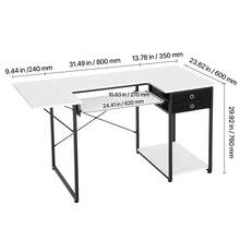 Home Office Desks - White - View 10