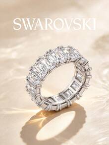 SWAROVSKI 5572695 Crystal Pave Curved Wave Open Bangle Bracelet Birthday Gift For Girlfriend - Silver - View 6