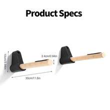 Home Wall Mounted Bike Storage Rack Wooden Bicycle Parking Stand Space Organizer For Road And Mountain Bikes - Black - View 8