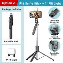 AXNEN 170cm/66.93in Extendable Selfie Stick Tripod, Stable 360° Rotating Phone Tripod With Wireless Remote Shutter & Detachable Phone Holder, For Selfies, Vlog, Live Streaming, Travel And Video Recording - Multicolor - View 14