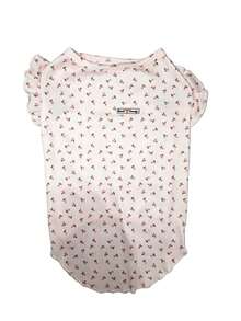Floral Flutter Sleeve Pet Vest, Soft Home Wear For Small Dogs And Cats, Suitable For Teddy, Schnauzer, Spring/Autumn Princess Style Pet Clothing - Pink - View 10