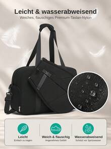 25L Tennis Racket Bag Medium Sports Duffel With Detachable Racket Sleeve Multi Pocket Gym Travel Bag For Adults Tennis Badminton Pickleball Unisex - Schwarz - Übersicht 3
