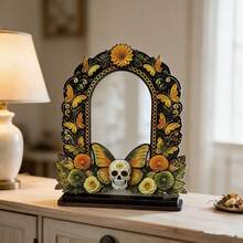 Day Of The Dead Wooden Photo Frame Decor, Memorial Holiday Atmosphere Decoration, Family Photo Album Ornament - A - View 3