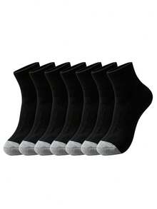 1/7/14/20 Pairs Grey Sole Short Mid-Calf Socks, All-Season Men's Outdoor Sports Mid-Calf Socks - Multicolor - View 19