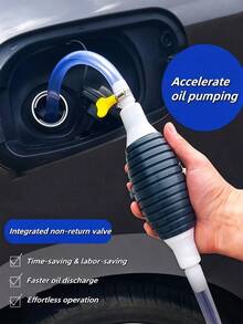 1 Set Portable Siphon Pump Kit, Includes 100cm/39.37inch Oil Transfer Hose, Manual Pump, 2 Hose Clamps & 1 Flow Control Valve, Multipurpose For Gasoline, Water & Other Liquid Transfer, Ideal For Automotive Repair, Emergency Fuel Transfer, Camping, RV Use, And A Great Gift For Mechanics & Car Enthusiasts - A - View 11