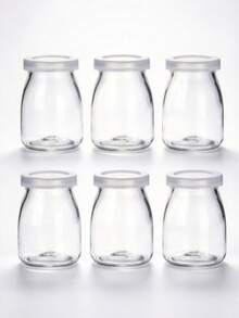 7pcs 100ml Heat-Resistant Small Pudding Bottles, Yogurt Jars, Cork Lid Mason Jars, Mousse Cups, Lucky Star Mason Jars, Mini Glass Wish Bottles, Portion Control Jars, Jewelry Storage Bottles, Suitable For Bedroom Storage Jars - Multicolor - View 14
