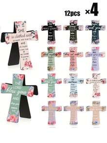 72pcs Magnetic Cross Bookmarks,Designed As Gifts For Bible Study,Readers, Educators And Students - Elegant Bookmarks With Inspiring Quotes,Suitable For Women To Use While Reading At School - Multicolor - View 18