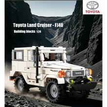 CaDA Toyota Land Cruiser FJ40 Building Blocks 1:24 Educational Toy 374pcs Off-Road Vehicle Model Toy, Suitable For Boys 8 Years And Above - White - View 6