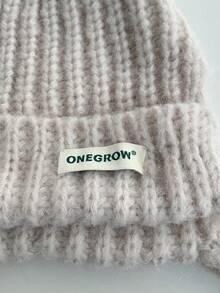 1pc Solid Color Braided Knitted Knit Hat, Versatile Large Circumference Beanie, Unisex Autumn/Winter Warm Earflap Ski Cap, Pilot Cap - Multicolor - View 6