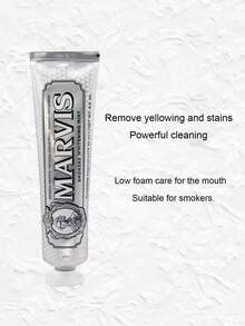 Marvis Smokers 25ml 薄荷口味美白牙膏，含氟，日常琺瑯質護理，美白，幫助清潔牙菌斑與表面污漬，持久清新口氣，義大利奢華牙膏，適合日常口腔護理 - 菸民美白薄荷 25ml - 查看 7
