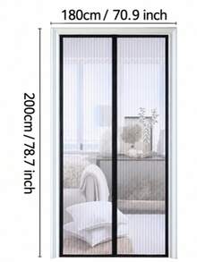 ستارة باب شبكة البعوض المغناطيسية من الألياف الزجاجية السوداء بحجم كبير جداً - شبكة بعوض صيفية قابلة للتنفس، تصميم عصري بدون حفر، مناسبة لسيناريوهات متعددة (بما في ذلك المرآب)، مع وظيفة التقسيم - باب شبكي مغناطيسي أسود من الألياف الزجاجية - مشاهدة 7