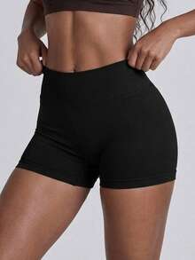 Seamless High Waisted Butt Lifting Workout Shorts For Women, Sports Summer - Multicolor - View 9