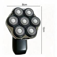 Men's 7D Floating Head Shaving Knife, Capable Of Shaving Beards And Sideburns, Portable For Travel, Suitable For Both Dry And Wet Use - Black - View 7