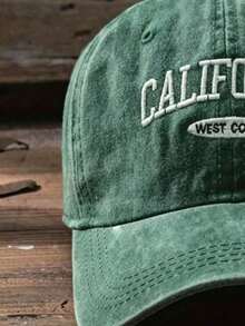 1pc Vintage Washed Baseball Cap,California West Coast Embroidered Dad Hat, Casual Trucker Hat For Daily Outdoor,Unisex - Baseball Cap - View 3