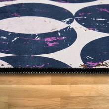 Chilai Home Minimalist Geometric Dijital Print Area Rug, Modern Runner Rug , Non Slip Rug, Machine Washable Floor Mat For Living Room, Bedroom & Home Decor, Made In Turkey - Black - View 5