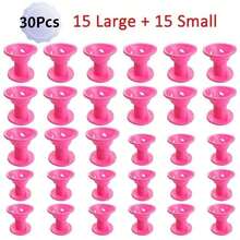 30pcs Heatless Hair Curler Set, Silicone Bell-Shaped Curling Tools, Simple DIY Hair Curling For All Hair Types, Women's Home Hair Styling Accessories - Multicolor - View 14
