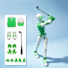 1pc Articulated Sports Action Figure, Poseable Athlete Model With Flexible Joints & Multi-Sport Accessories, Random Style, Desktop Display Collectible, Birthday Gift, Christmas Gift, Holiday Gift Choice - Multicolor - View 9