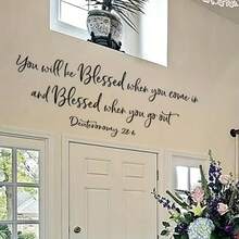 1pc Minimalist Letter Sticker Blessing Prayer Slogan Wallpaper For Living Room, Entryway, Bedroom Wall Decor, English Self-Adhesive - A - View 1
