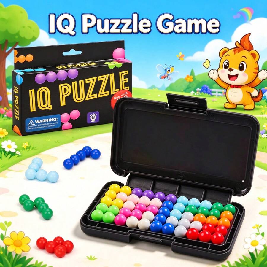 Smart Bead Puzzle Challenge Toy, Birthday Christmas Easter Party Small Gift Box, Holiday Gift, Prank Toy, Logical Thinking Educational Portable Game - Multicolor - View 1