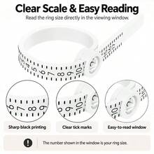 KLONKEE Ring Sizer With Magnifier, Genuine Finger Gauge Ring Sizer Tool, UK/US/EU/KR Size Measurement Ring Sizer - White - View 4