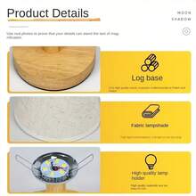 1 Buah Kap Lampu Linen Vintage Bertenaga USB, Lampu Meja Kayu LED, Lampu Malam LED Cocok untuk Ruang Tamu, Kamar Tidur, Meja, dan Dekorasi Pencahayaan Samping Tempat Tidur di Rumah - lampu meja kecil - View 7