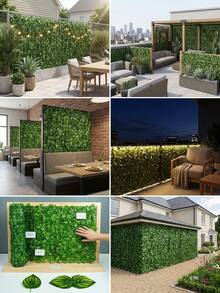 1 Piece Artificial Ivy Leaf Fence, Privacy Screen Roll, Simulated Plant Fence For Balcony, Patio, Garden, Wedding & Party Wall Decoration - 50*300cm - View 5