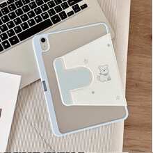 1件裝可愛小寵物淺藍月亮星星印花平板保護殼，適用於 iPad 10代 10.9吋 2022 智慧保護殼/ Air 13(M3 2025)/ Air 11(M3 2025)/ 11(A16 2025)，相容 Oppo Pad、 Matepad、Vivo Pad、Honor Pad、 Xiaoxin Pad - 彩色 - 查看 4