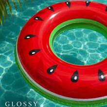 1/2/3pcs Inflatable Swim Rings, PVC Inflatable Swim Rings, Unisex Adult Underarm Floats, Including Green, Pink, Chocolate Donut Shape, Watermelon Shape, Suitable For Summer Water Sports, Pool Parties, Beach Parties, Swimming Pools, Beaches, Summer Vacation Leisure Swim Rings - Multiple Styles - View 7