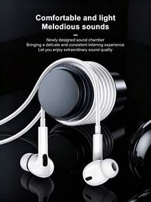 In-Ear Earphones With Microphone And Volume Control, Compatible With IPhone 14 Pro Max/14 Pro/14 Plus/14/13/12/11/XS/8/7/6, HiFi Stereo Wired Earphones, Series, In-Ear Earbuds Compatible With IPhone/ Lightning Port, Wired Earphones With Lightning Interface, Wired Earbuds Compatible With IPhone With Built-In Remote Control For Music, Phone And Volume Control - View 7