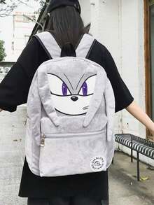 Hasbro Cartoon Sonic Plush Large-Capacity Backpack For Girls, Middle And High School Students, Fashionable And Versatile Bag  - Multi-color - View 6