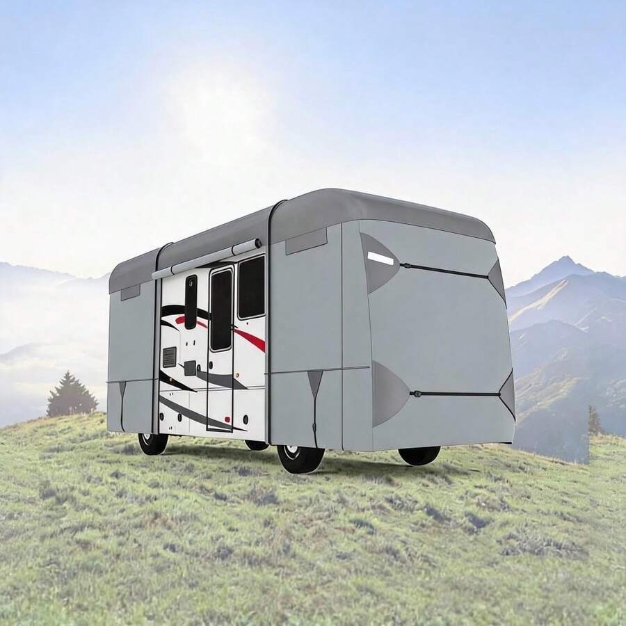 7-Layer Heavy-Duty RV/Travel Trailer Cover - Waterproof, Breathable Non-Woven - UV & Particle Protection, Weather-Resistant For Outdoor Storage/Parking - 29-32" - View 1