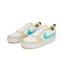NikeCourt Borough COURT BORO Leather Comfortable Versatile Color-Block Macaron Campus Style Low-Top Sneakers Yellow-White Unisex - White - View 3