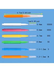 30pcs Straight Interdental Brushes, For Adults, Clean Interdental Spaces, Clean Braces And Orthodontic Brackets, Interdental Toothbrush Toothpicks - Multicolor - View 3